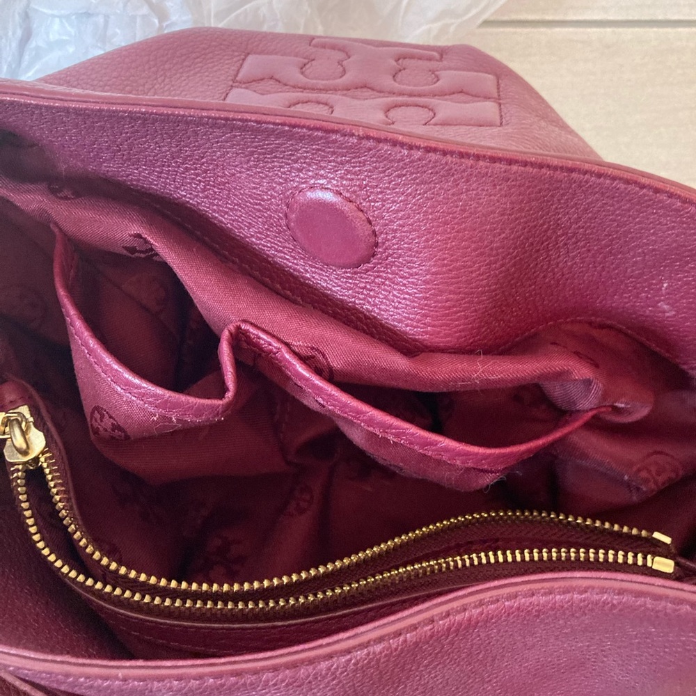 Tory Burch Burgundy Leather Bag - Picture 5 of 6